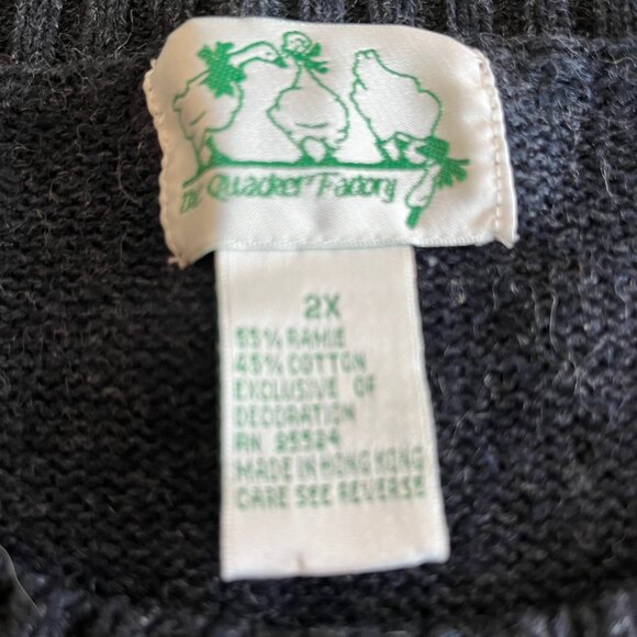 Quaker Factory Knit Cardigan Sweater -Skiing, Sledding, Winter Sports - Picture 3 of 3